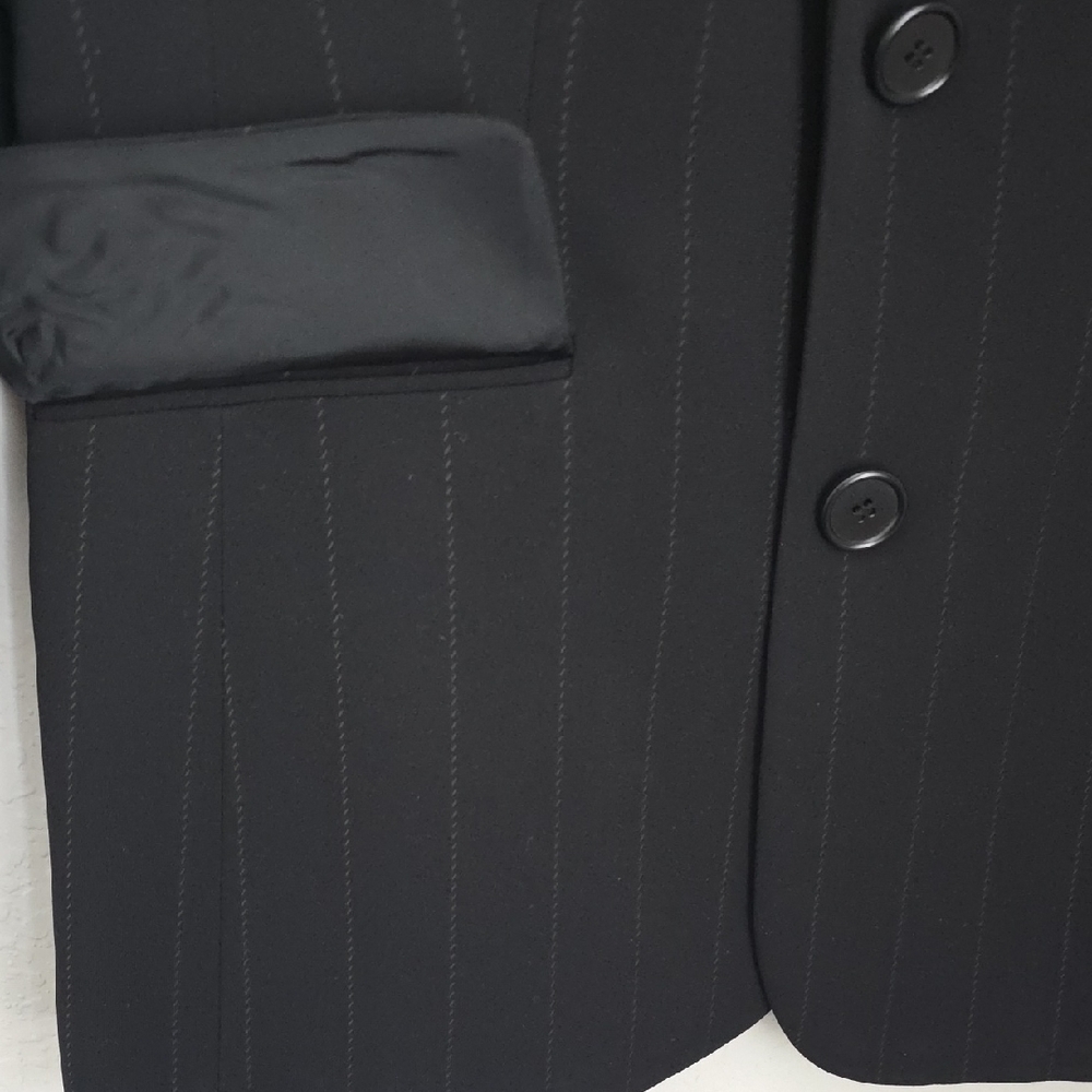 Ann Taylor Black Pinstripe Blazer